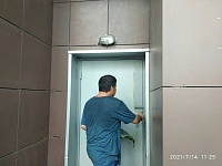 ул. Пионерская д.30 к.9 Окраска дверей мусорокамер. (  текущий ремонт)