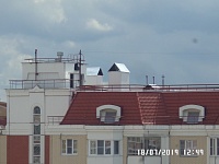 Монтаж козырьков над вентиляционными шахтами по ул. Пионерской д.30, корп. 5,6,8