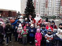 Новогоднее представление во дворе д.30 корп.5 и 6 по ул.Пионерская  