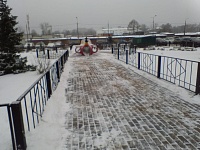 Уборка снега на детских площадках ул. Пионерская, д.30 корп. 5-6, 7, 8-9